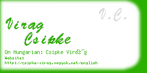 virag csipke business card
